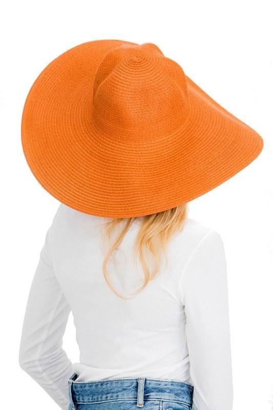 Floppy beach wide brim fordable summer plain toyo straw sun hat for women 